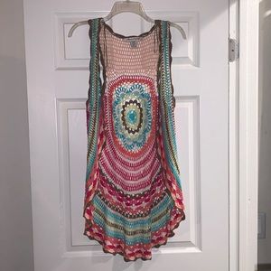 American Rag Open Stitch Cardigan Crochet Vest Medium